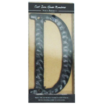 Cast Iron Letter D Black