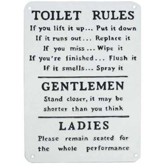 ~Toilet Rules~ Plaque