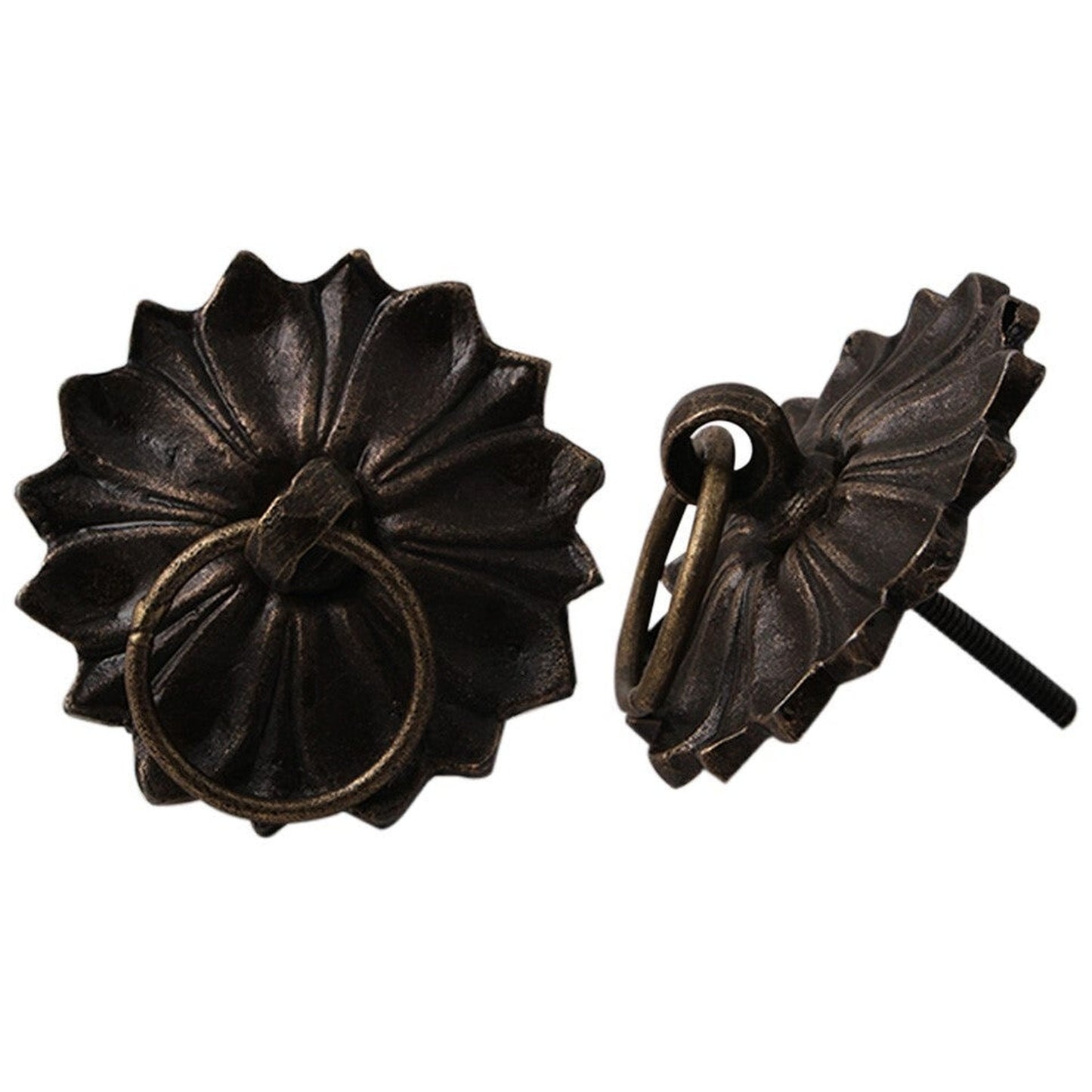 Floral Pattern Metal Knobs