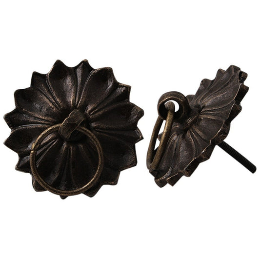 Floral Pattern Metal Knobs