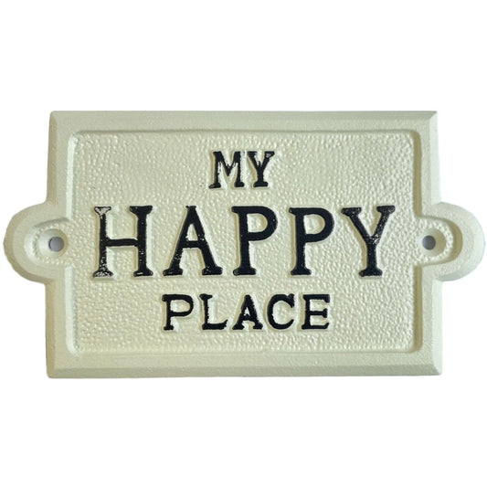 Sign "My Happy Place" White