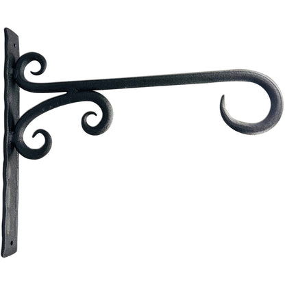 Hand Forged Hanger Brackets, 8 inch,  Antique Black