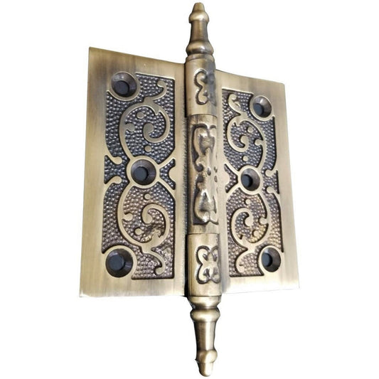 Filigree Engraded Hinge, Brass Finish, Last Chance