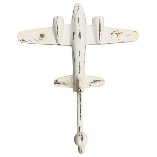 Plane Hook, Rustic Distressed White Finish