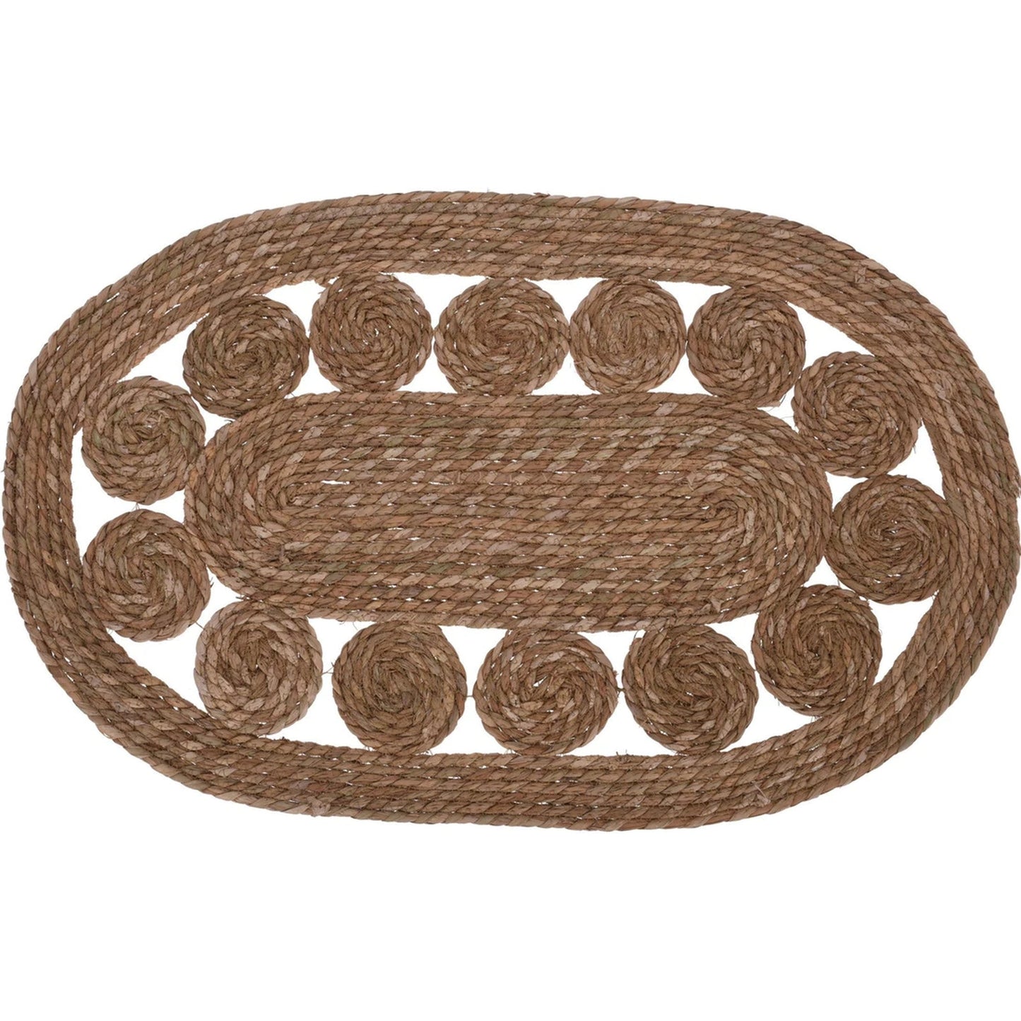 Rug Oval, Cattail Leaf Material, Size