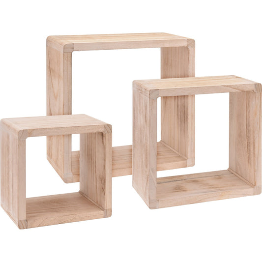 Display Rack Wood, Set/3, L: 42X42X20C