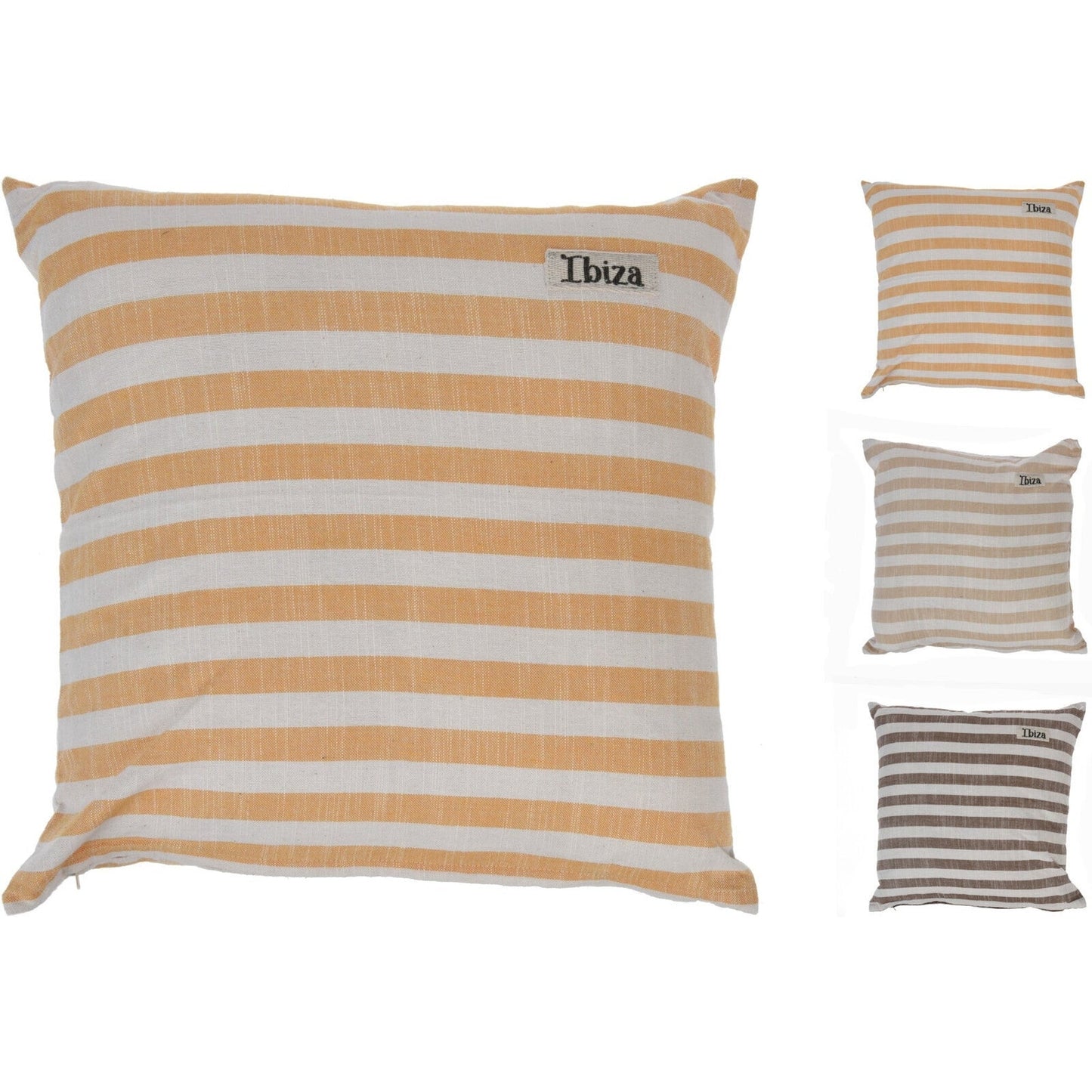 Cushion 45X45cm Stripe 3Ass Cl, Cotton