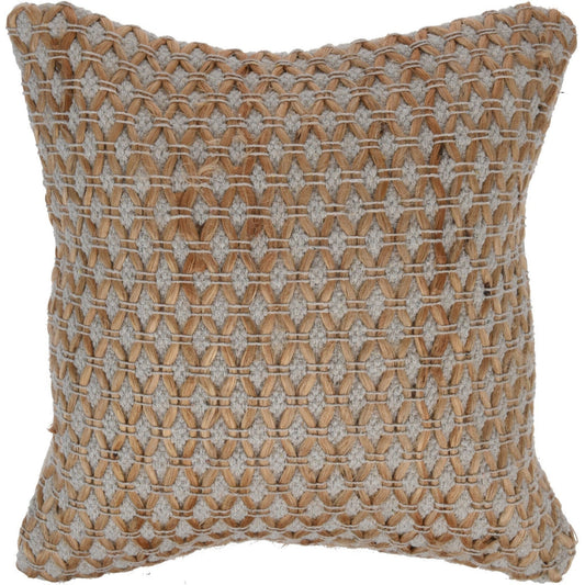 Cushion, Size 45X45Cm. Jute And Cotton, 30% Off, (YVR)