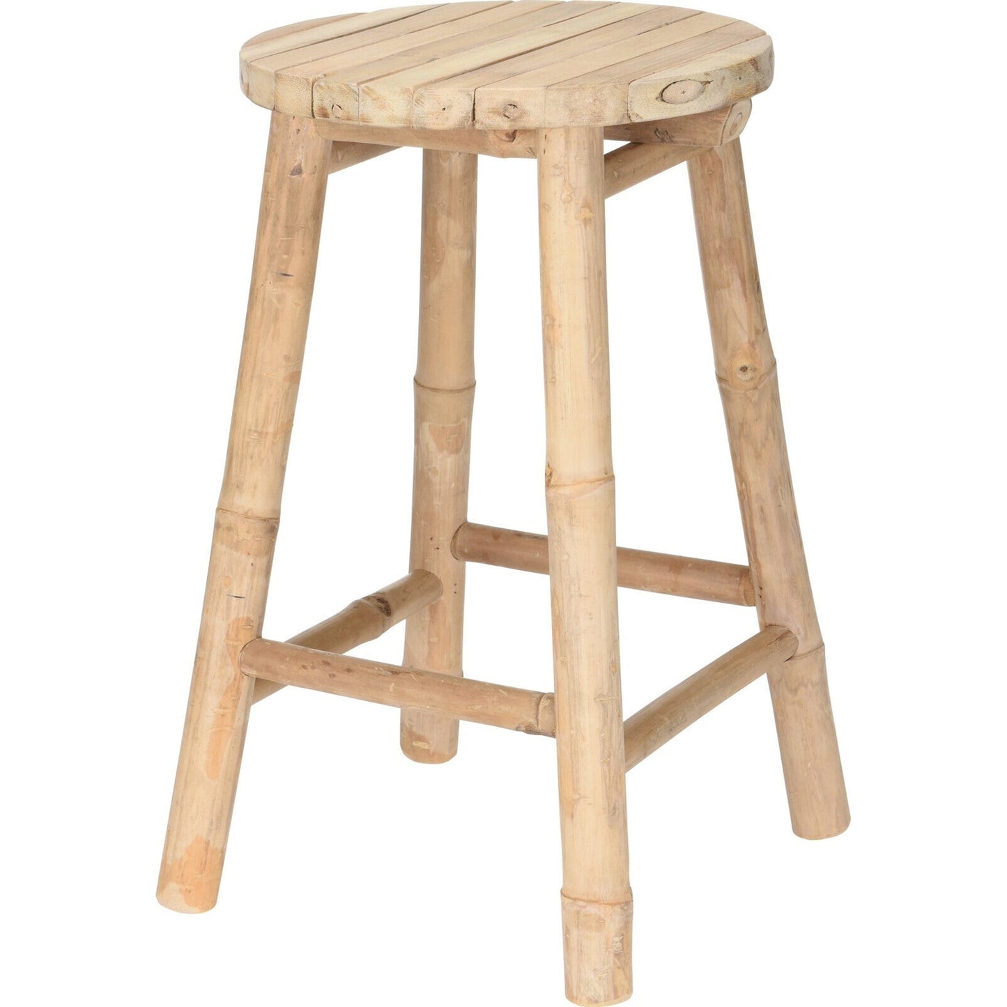 Stool Bamboo, Size D30X50Cm, Round Top