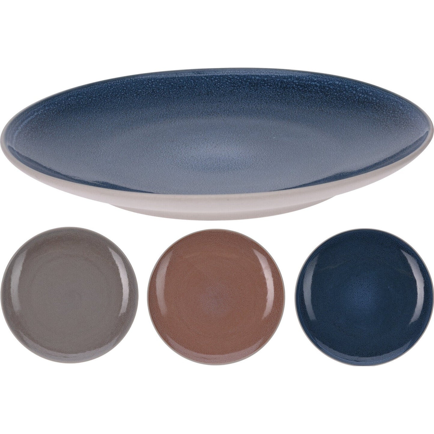 Plate 20.5cm 3 Assorted Colour Patio