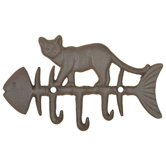 Cat on fish hook-