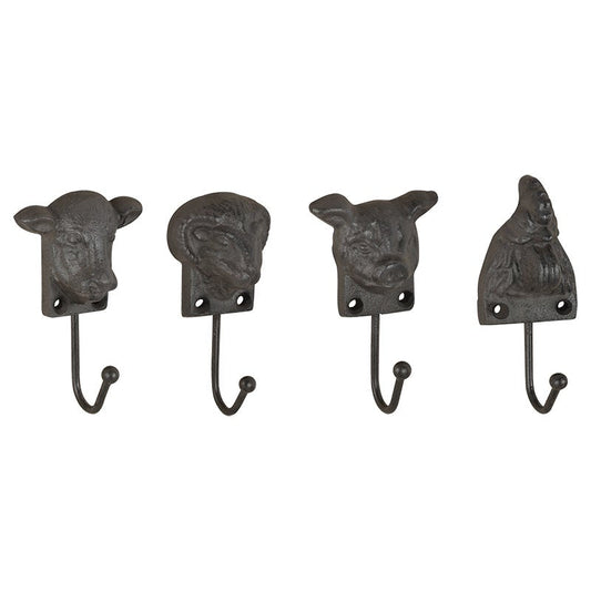 Farm Animal Head Hook ~ Assorted