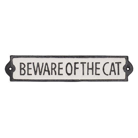 Door Sign "Beware Of The Cat"