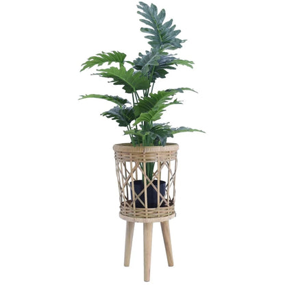 Rattan Flower Stand, Small, 9(D)X18.1 In