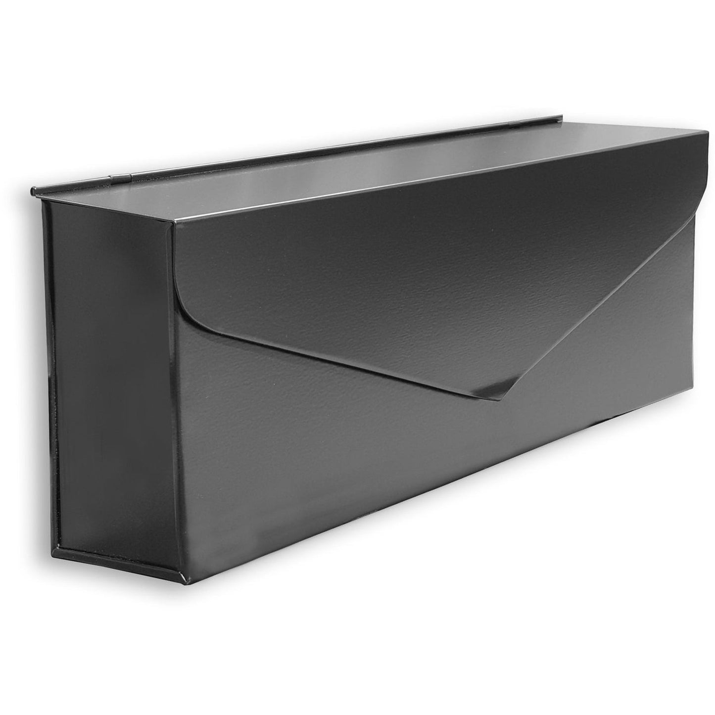 Long Envelope Mailbox Black