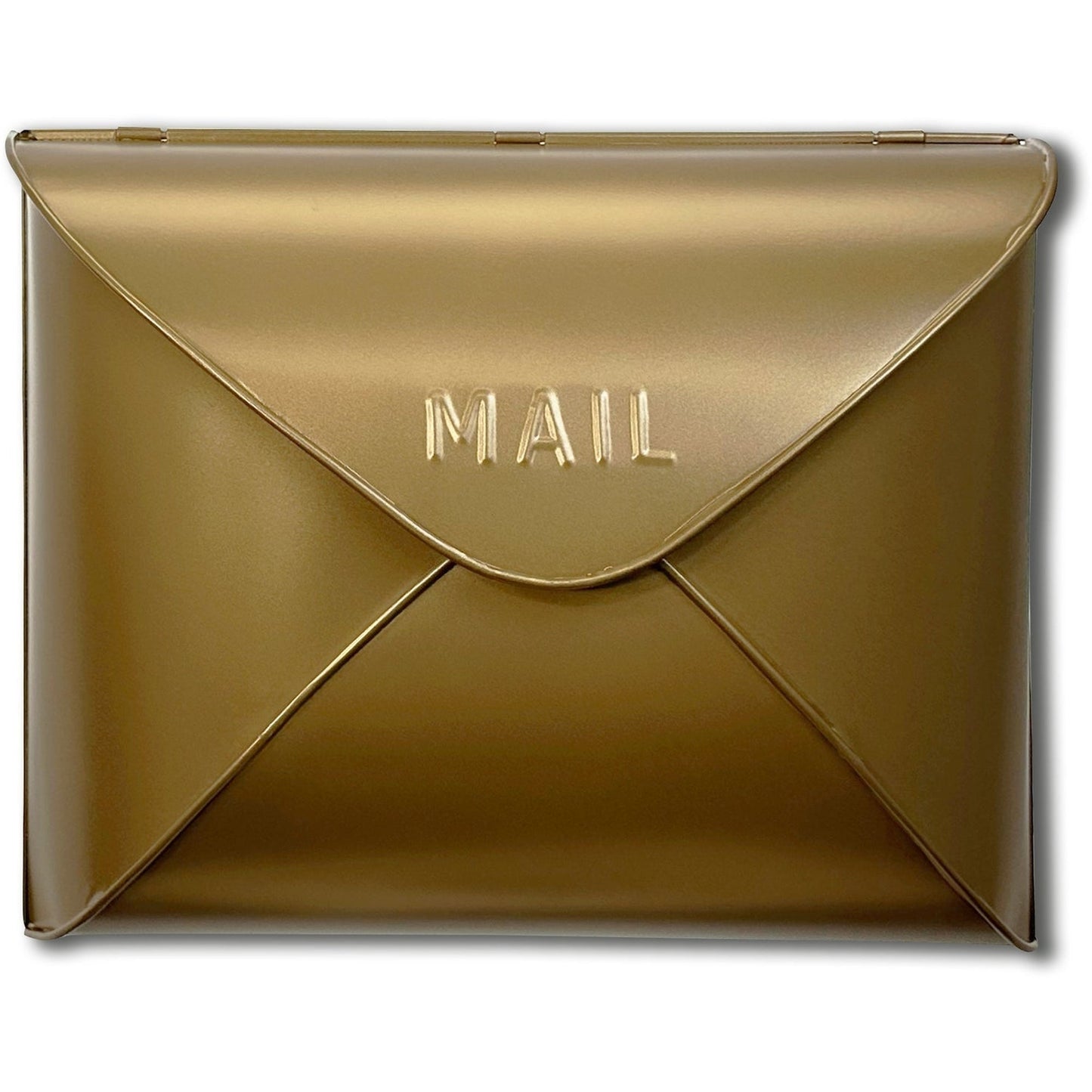 Antique Brass Envelope Mailbox, Large