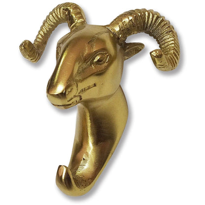 SAFARI WALL HOOK, DEER, GOLD FINISH