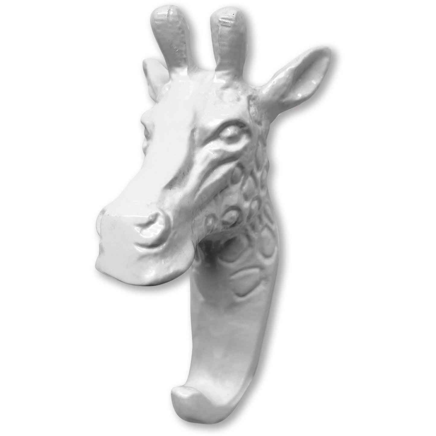 SAFARI WALL HOOK, GRAFFE, WHITE POWDER COATED