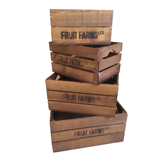 Brown Wooden Fruit Crates