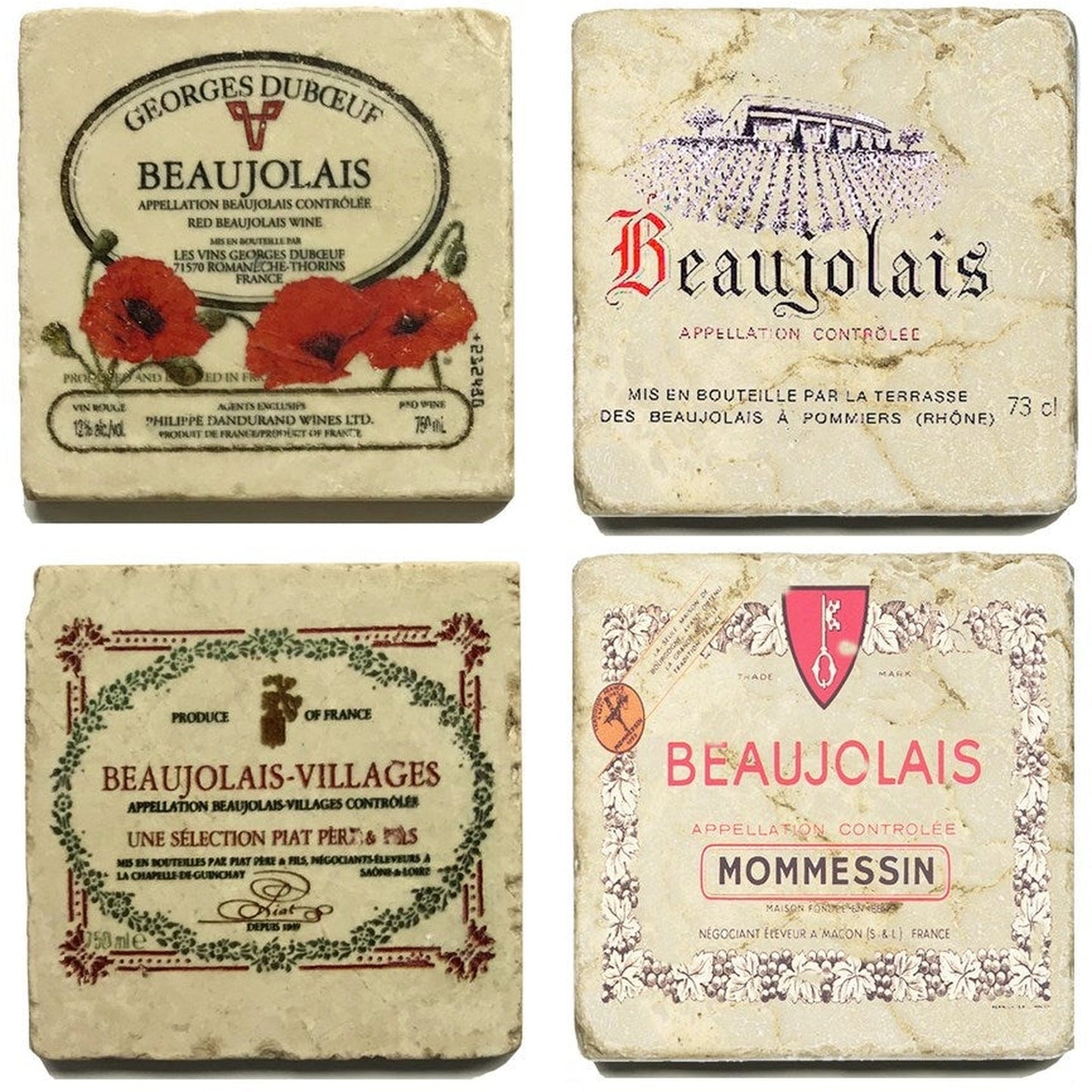 Beaujolais Series Set/4 Coaste