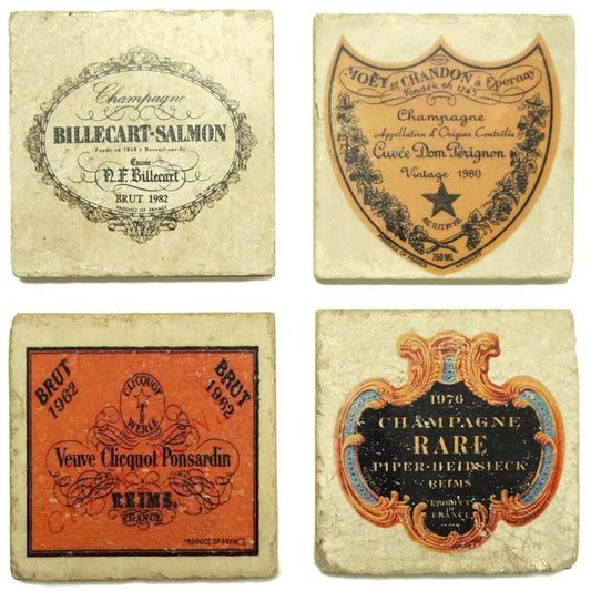 Champagne 1 Set/4 Coasters