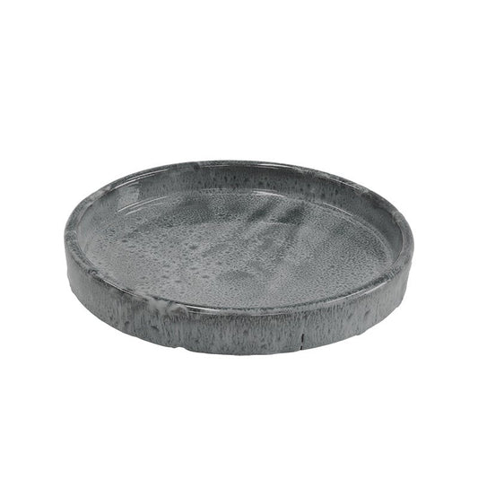 Saucer Glazed Grey 25CM