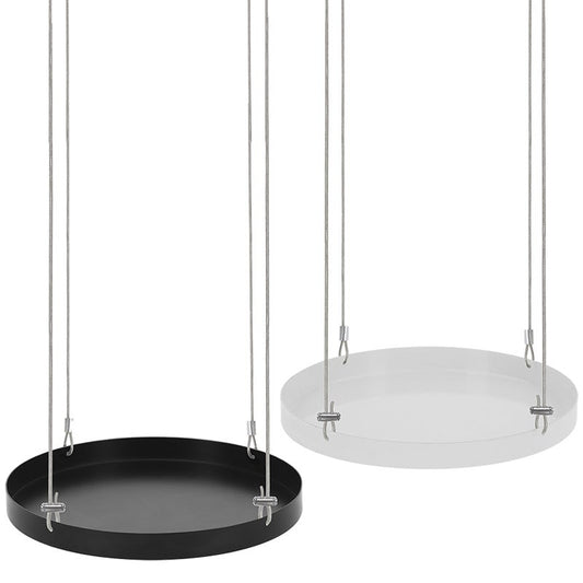 Round Window Hanging Trays L, 2 Ass. Color: Black & White