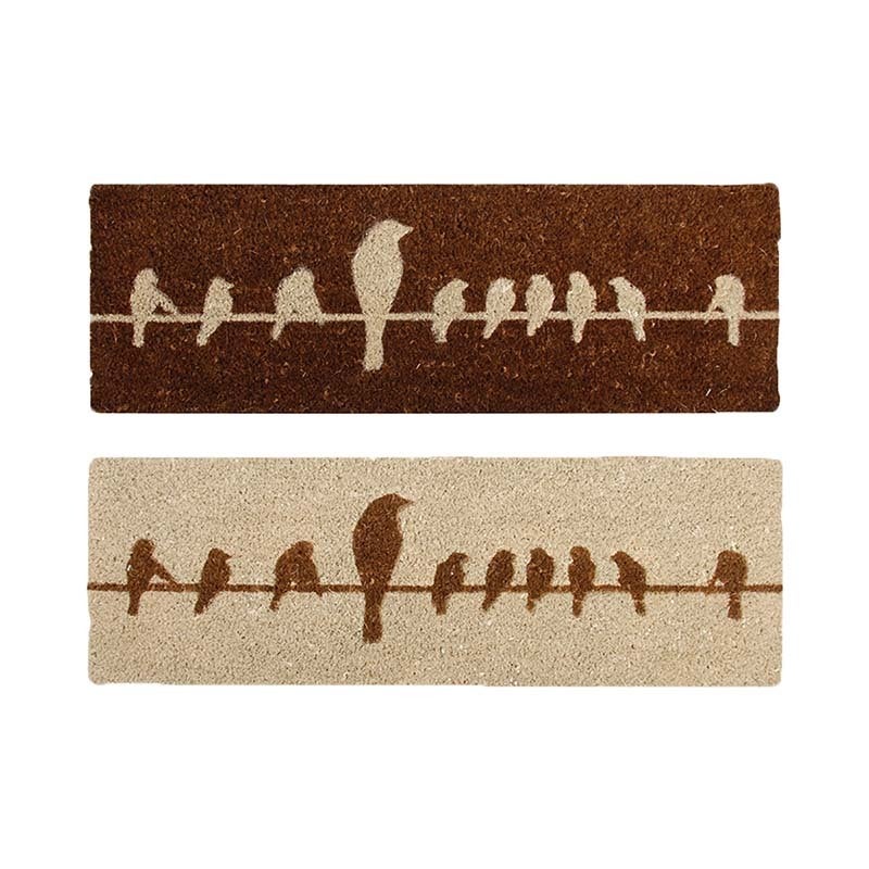 Coir Doormat Birds On Wire ~ Assorted