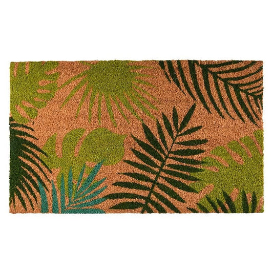 Doormat Coir Tropical Leaves