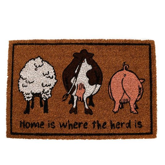Home Is Where The Herd Is Doormat