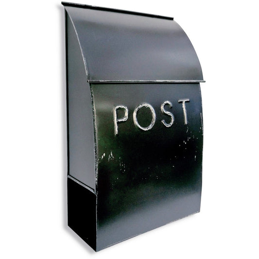 Milano Mailbox Rustic Black With POST