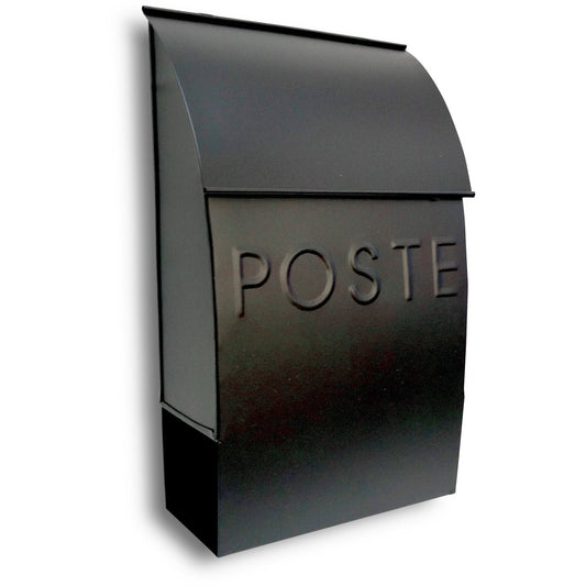 Black Milano Mailbox With POSTE