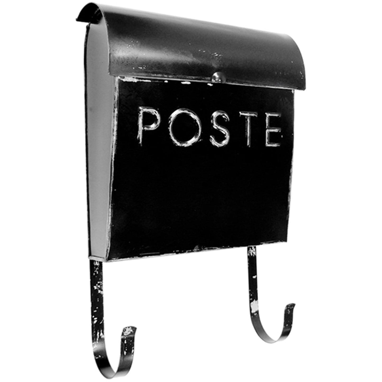 Rustic Euro Mailbox Rustic  Black With POSTE, Last Chance