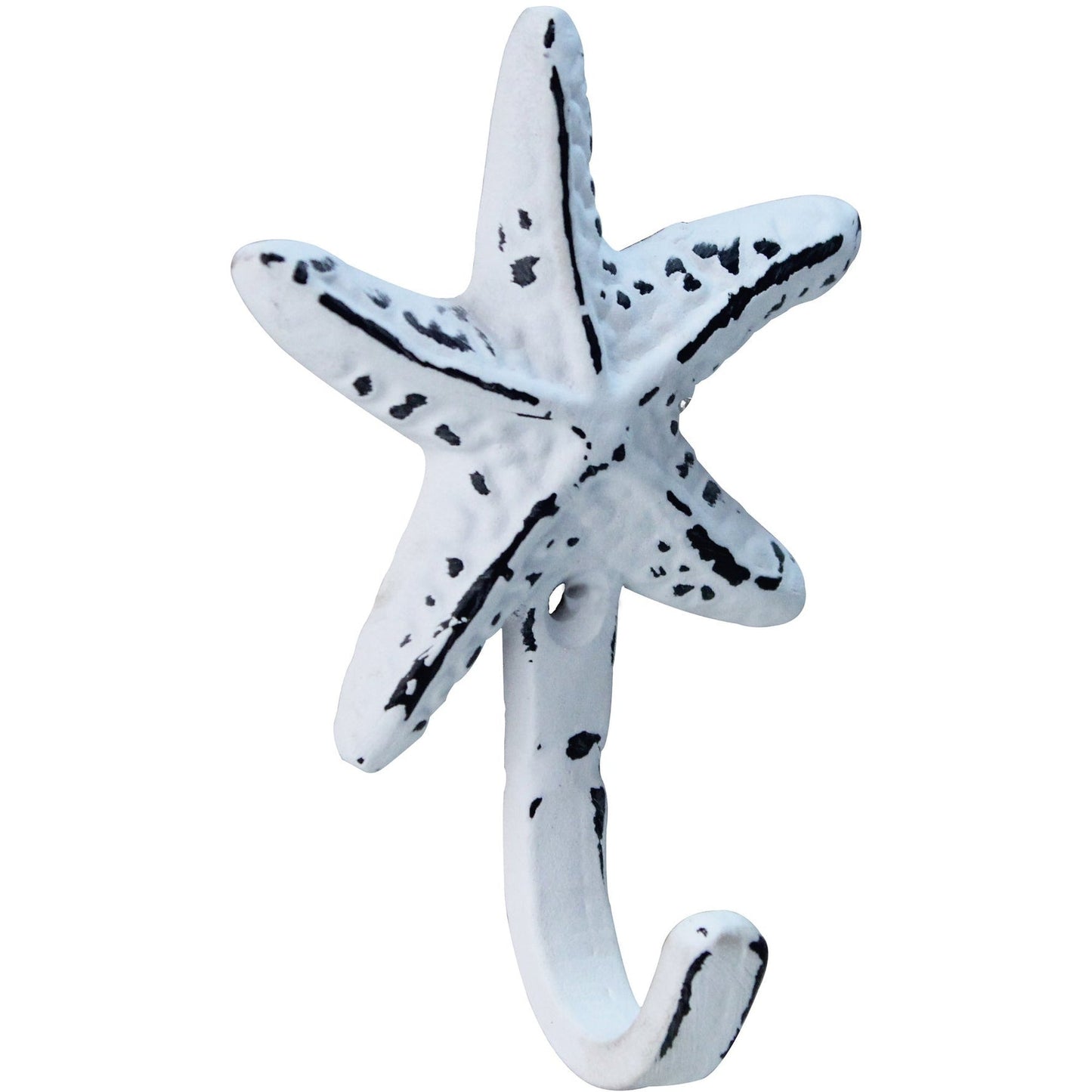 STARFISH IRON NAUTICAL HOOK, WHITE