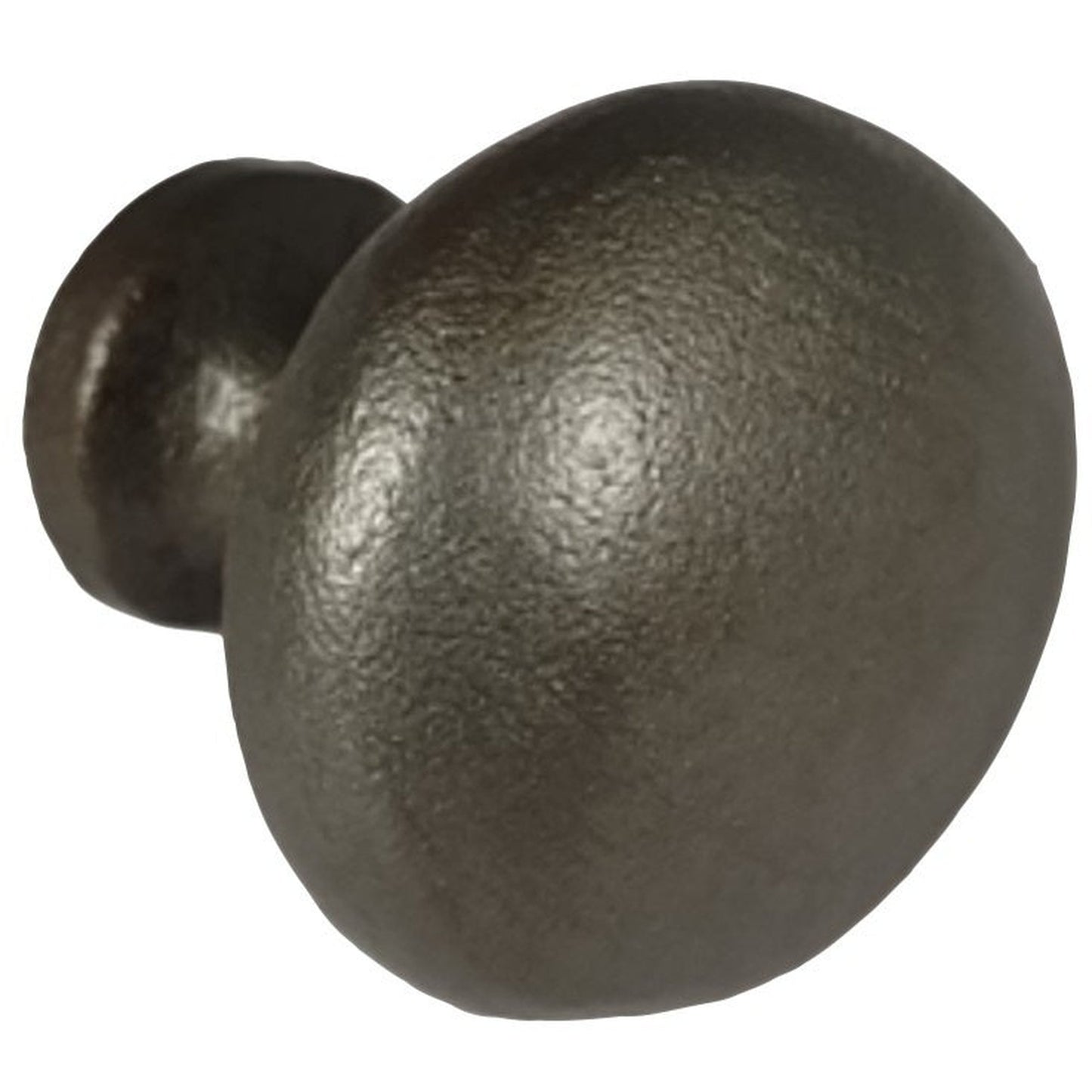 Round Iron Knob, Large, Antique Metal