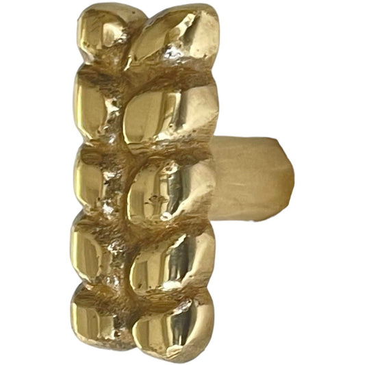 Brass Knob, Polished Brass, 1.4x0.6 in