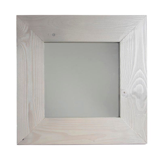 Mirror Wood Square White Wash