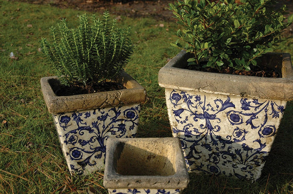 Aged Ceramic Flower Pot Set of 3