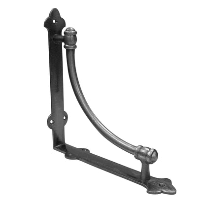 Slim Halfround Bracket, 9.6 inch, Antique Metal