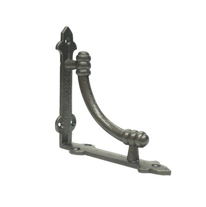 Slim Halfround Bracket, 5 inch, Antique Metal