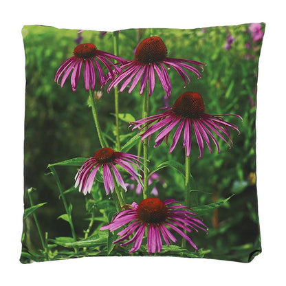 Outdoor Cushion With Purple Flower S