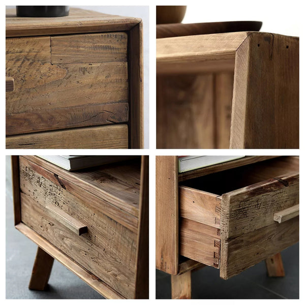 "Reclaimed Wooden Chest Of Drawers, 5 Drawers"