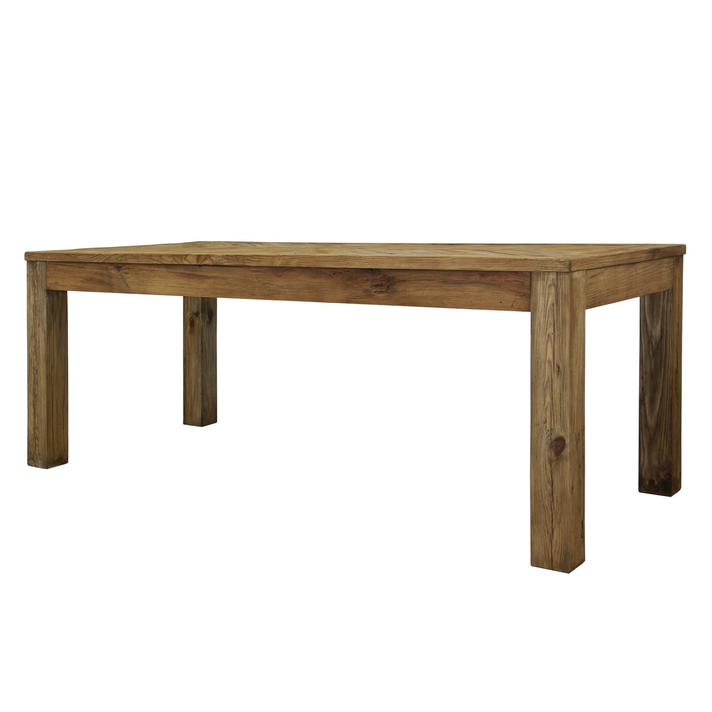 Reclaimed Wooden Rectangular Dining Table For 6, 15% Off