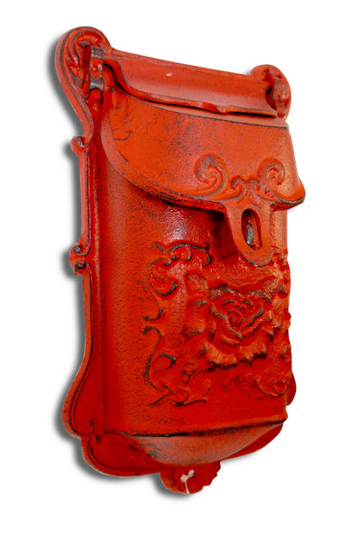 Nazlie Mailbox Red Cast Iron