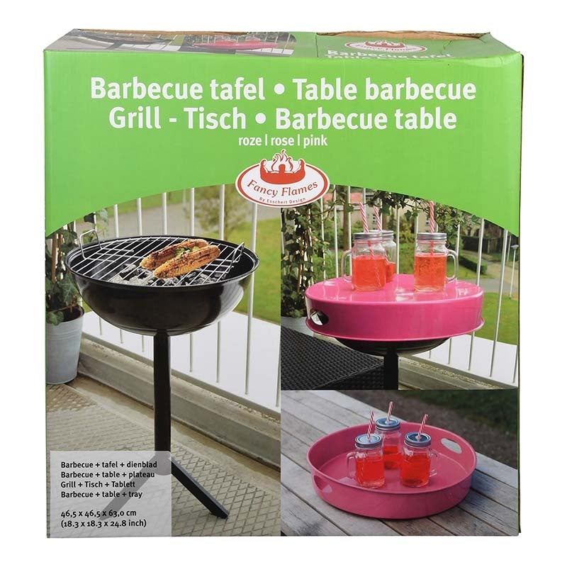 BBQ Table Pink. Carbon