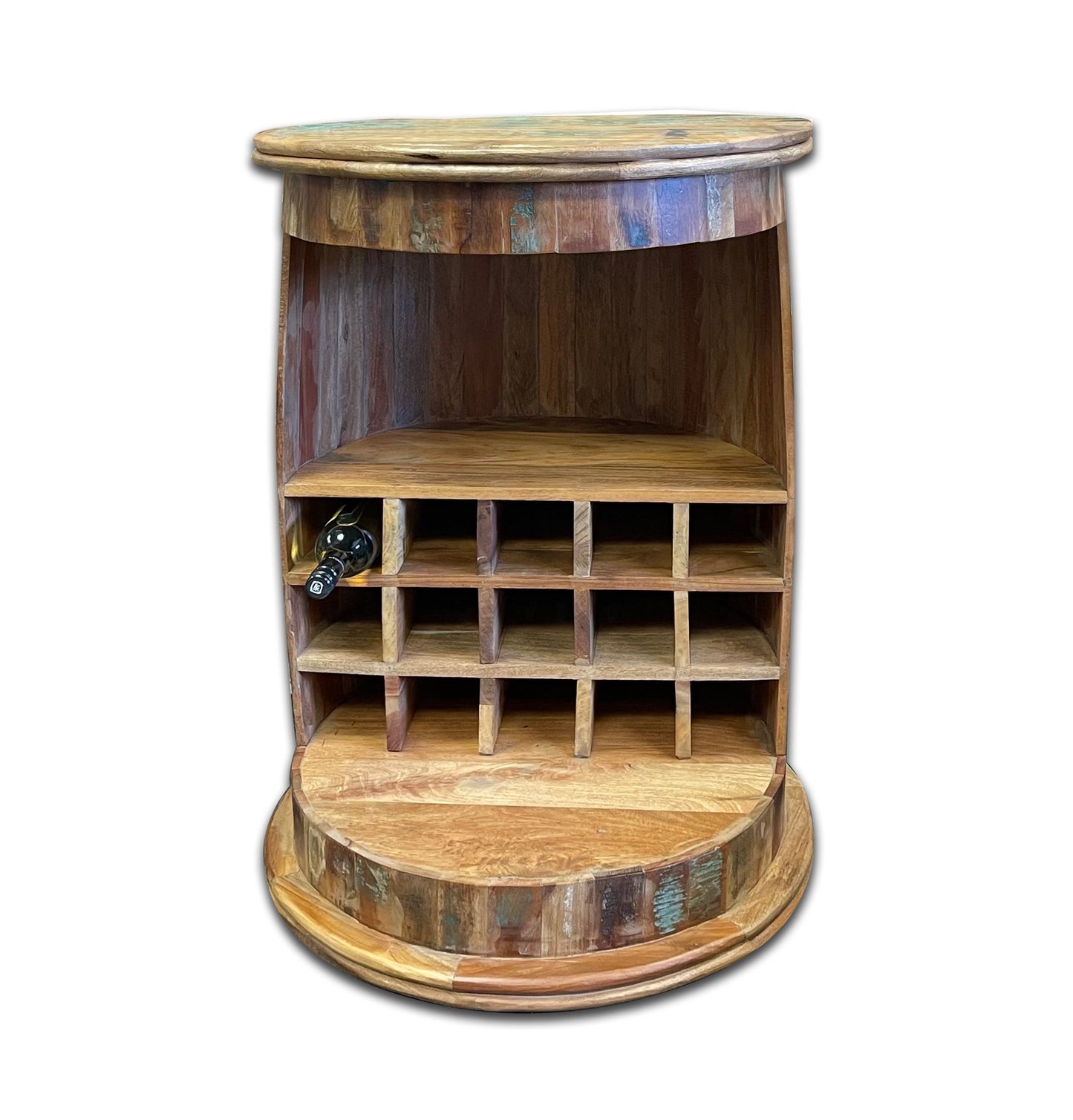 Wooden Wide Wine Barrel Bar, 40% Off