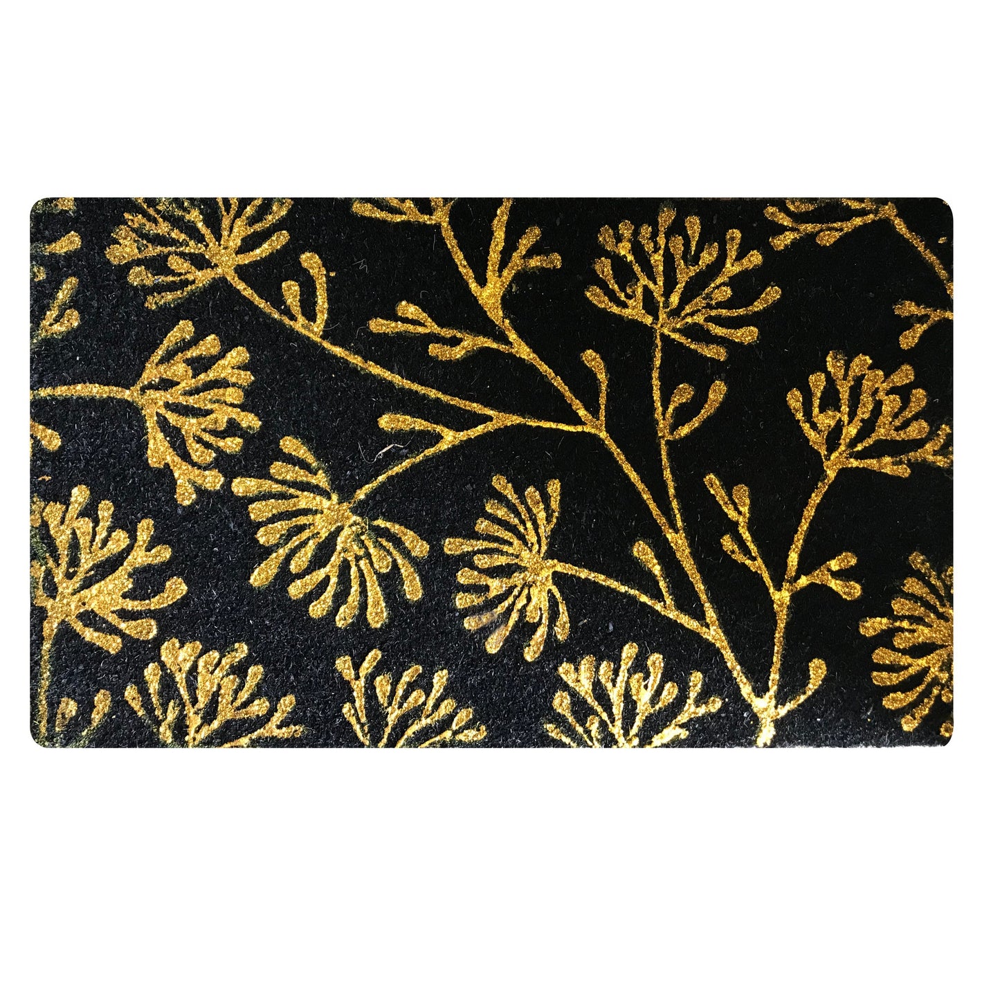 Floral Doormat, 18x30in, Glitter Design