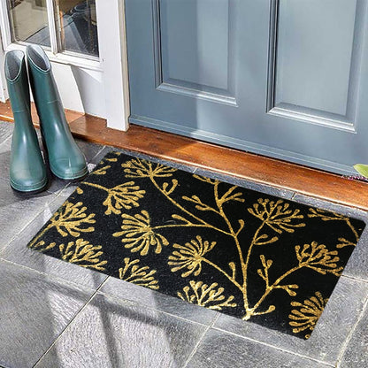 Floral Doormat, 18x30in, Glitter Design