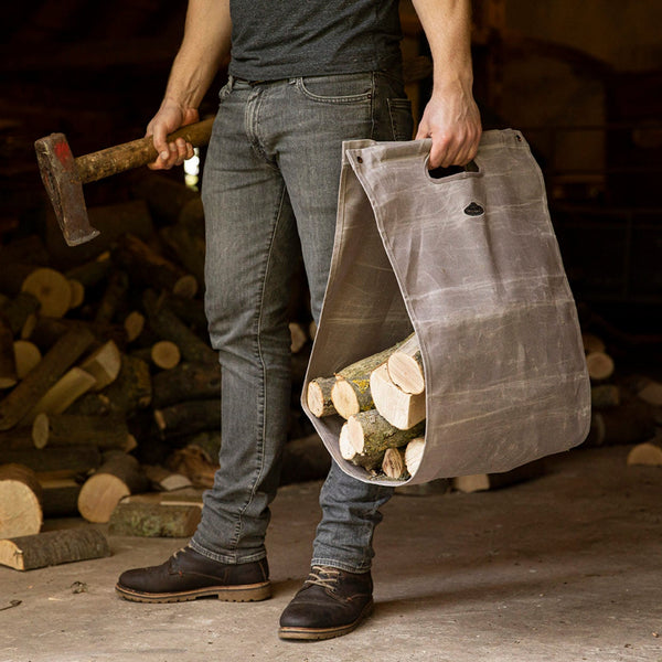 Waxed Canvas Wood Log Carrier, 25% Off
