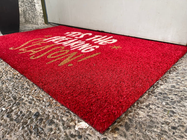 Coir Doormat, "Tis Freaking Season", Red, 45% Off